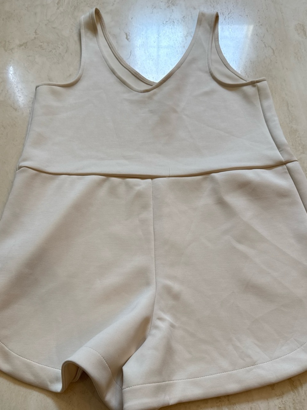 a new day Cream Sleeveless V-Neck Romper